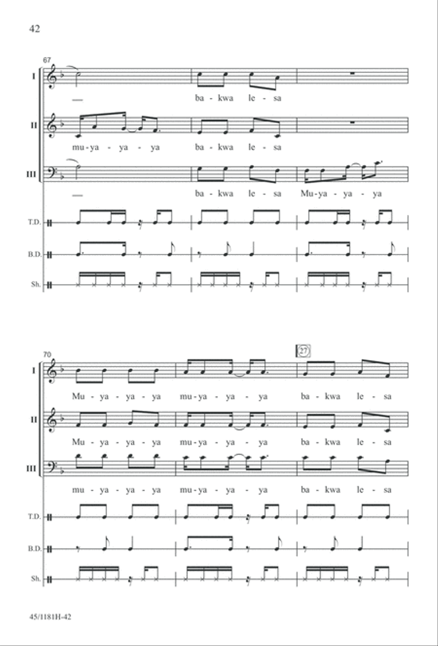 Contemporary Choral Classics 3-Part scores gallery preview page 42