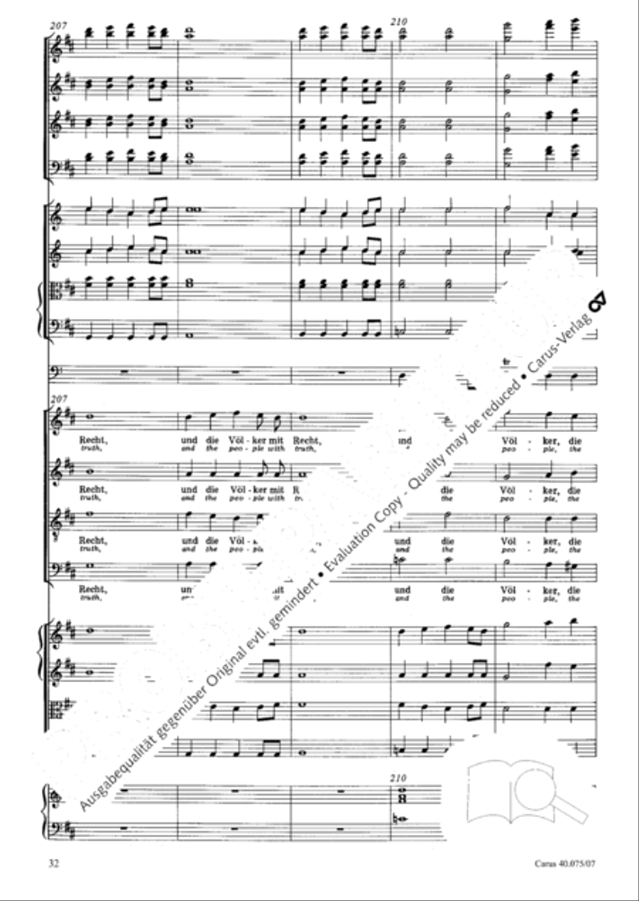 Psalm 98 (Der 98. Psalm) 4-Part scores gallery preview page 43