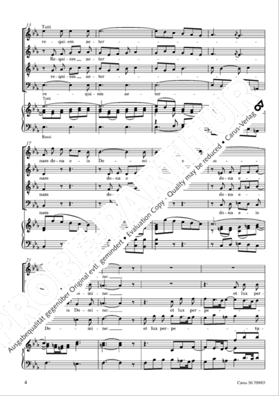 Requiem in E flat major 4-Part scores gallery preview page 5