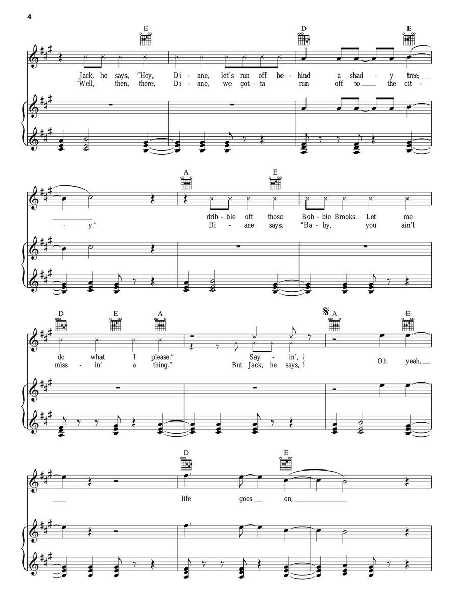 Jack And Diane Jack And Diane Acoustic Guitar scores gallery preview page 4