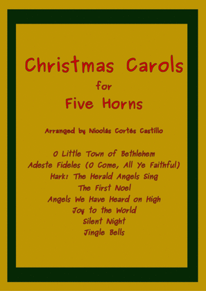 Book cover for 8 Christmas Carols for Horn Quintet