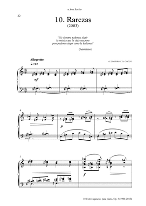 10 Extravagancias para piano, Op. 5 (2017) 10. Rarezas