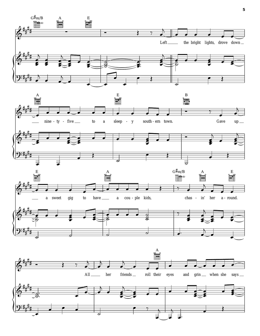 The Craziest Thing The Craziest Thing Piano, Vocal, Guitar scores gallery preview page 5
