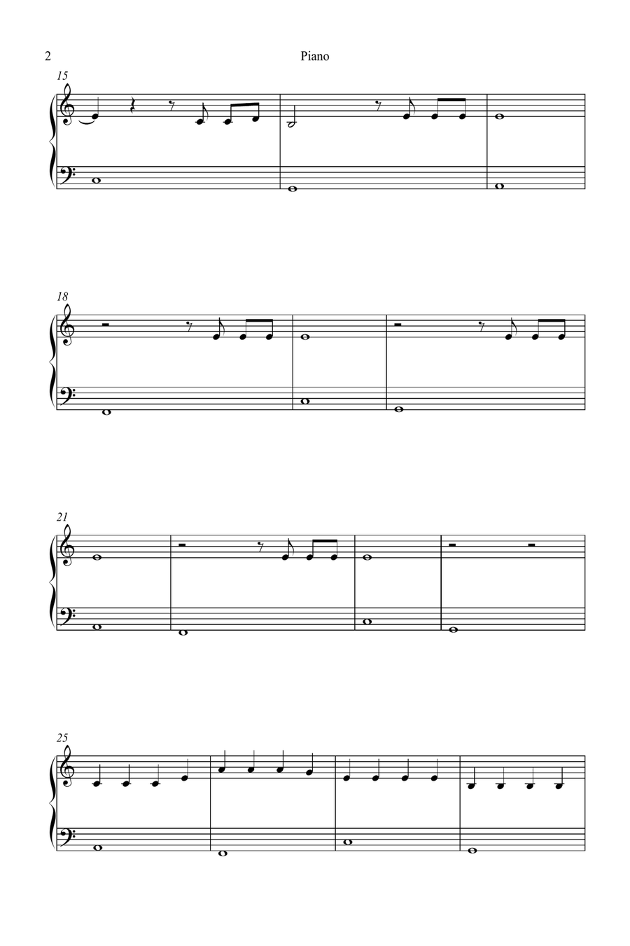 Faded Easy Piano scores gallery preview page 2
