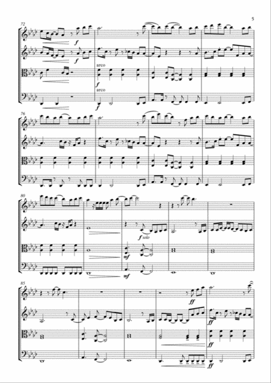 What Do You Mean? What Do You Mean? String Quartet scores gallery preview page 5