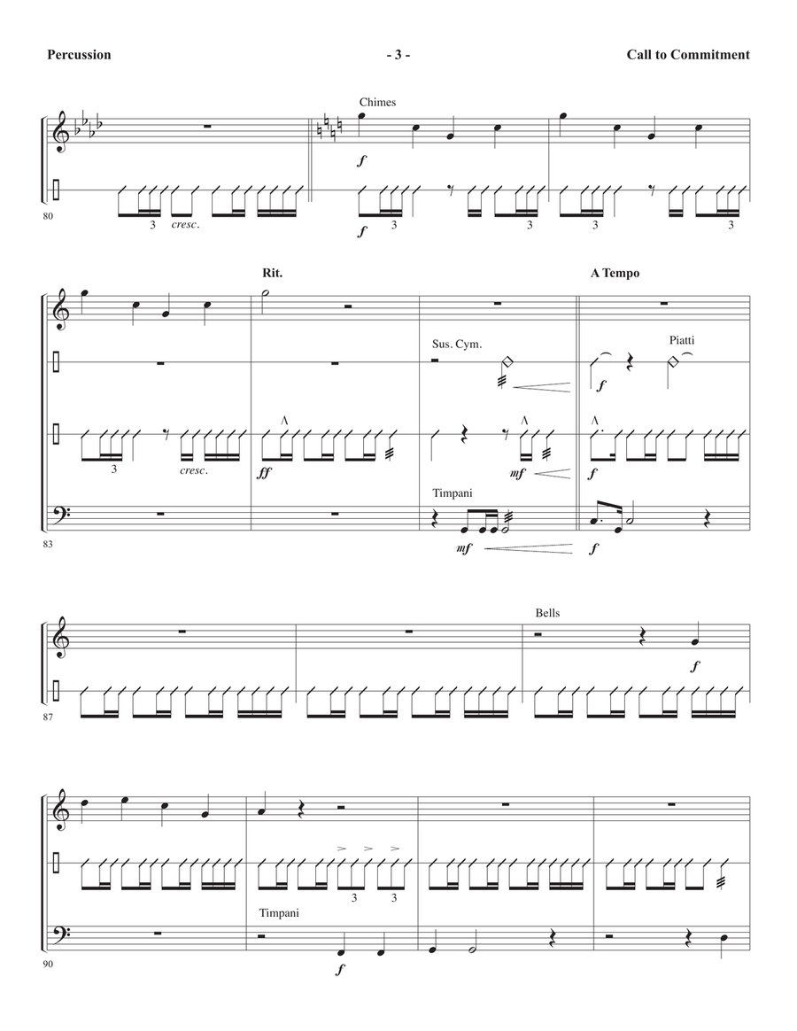Call To Commitment - Percussion Choir scores gallery preview page 3