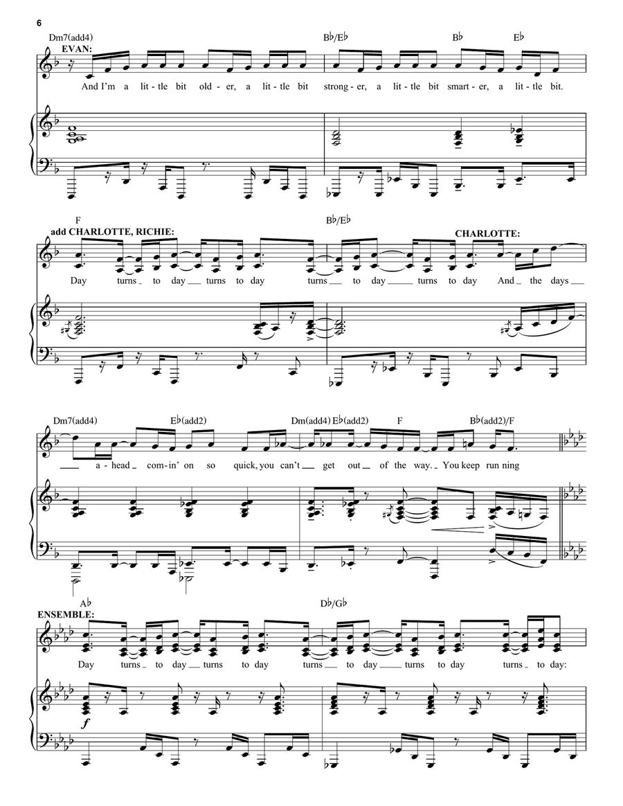 A Little More Homework (from 13: The Musical) Piano, Vocal scores gallery preview page 6