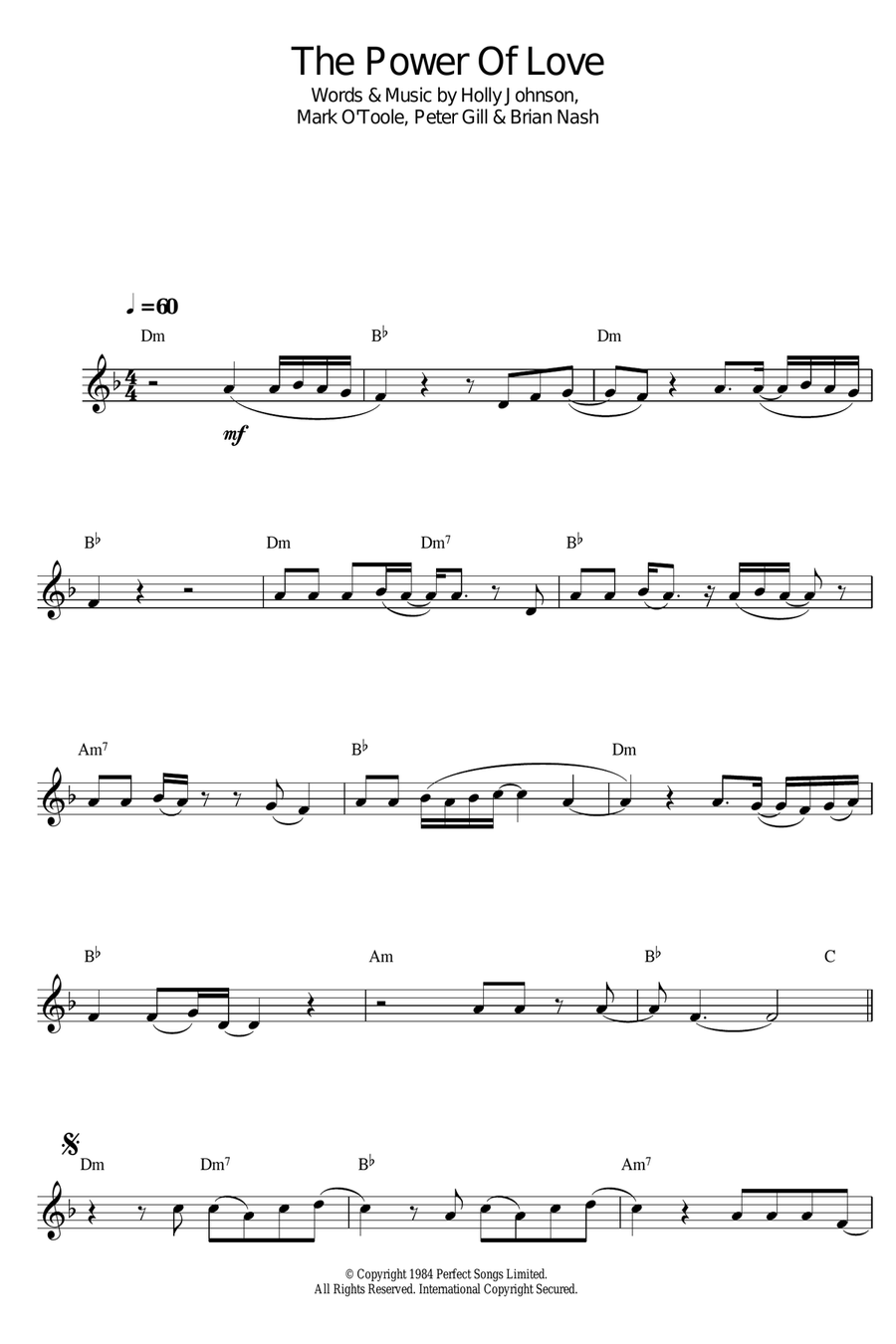 The Power Of Love The Power Of Love Clarinet Solo scores gallery preview page 1
