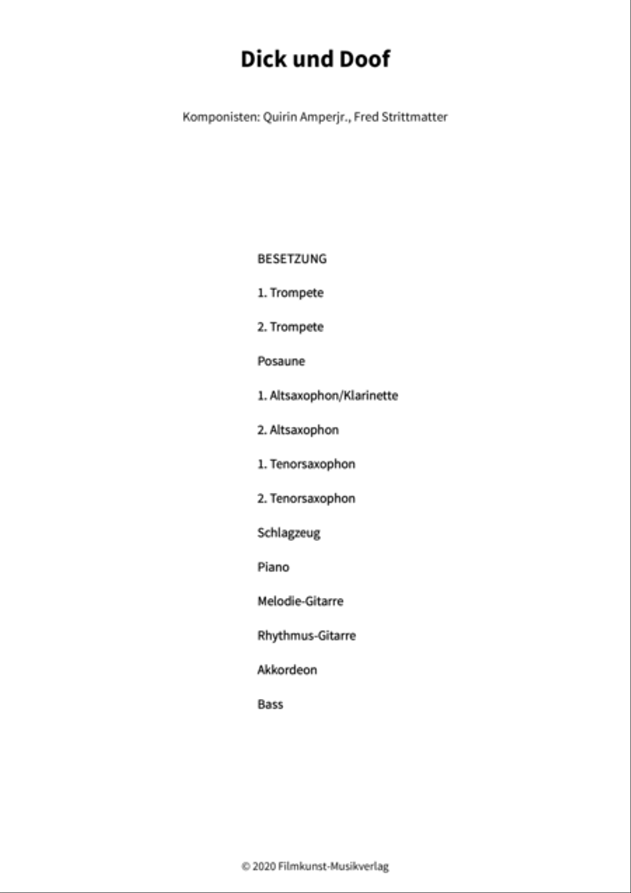 Dick und Doof Score scores gallery preview page 3