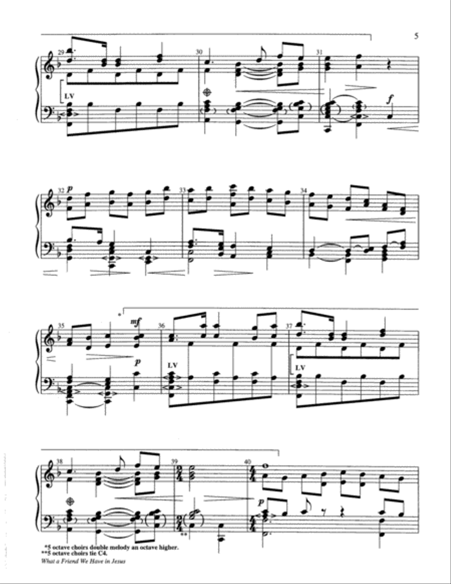 What a Friend We Have in Jesus 5-Octaves scores gallery preview page 5