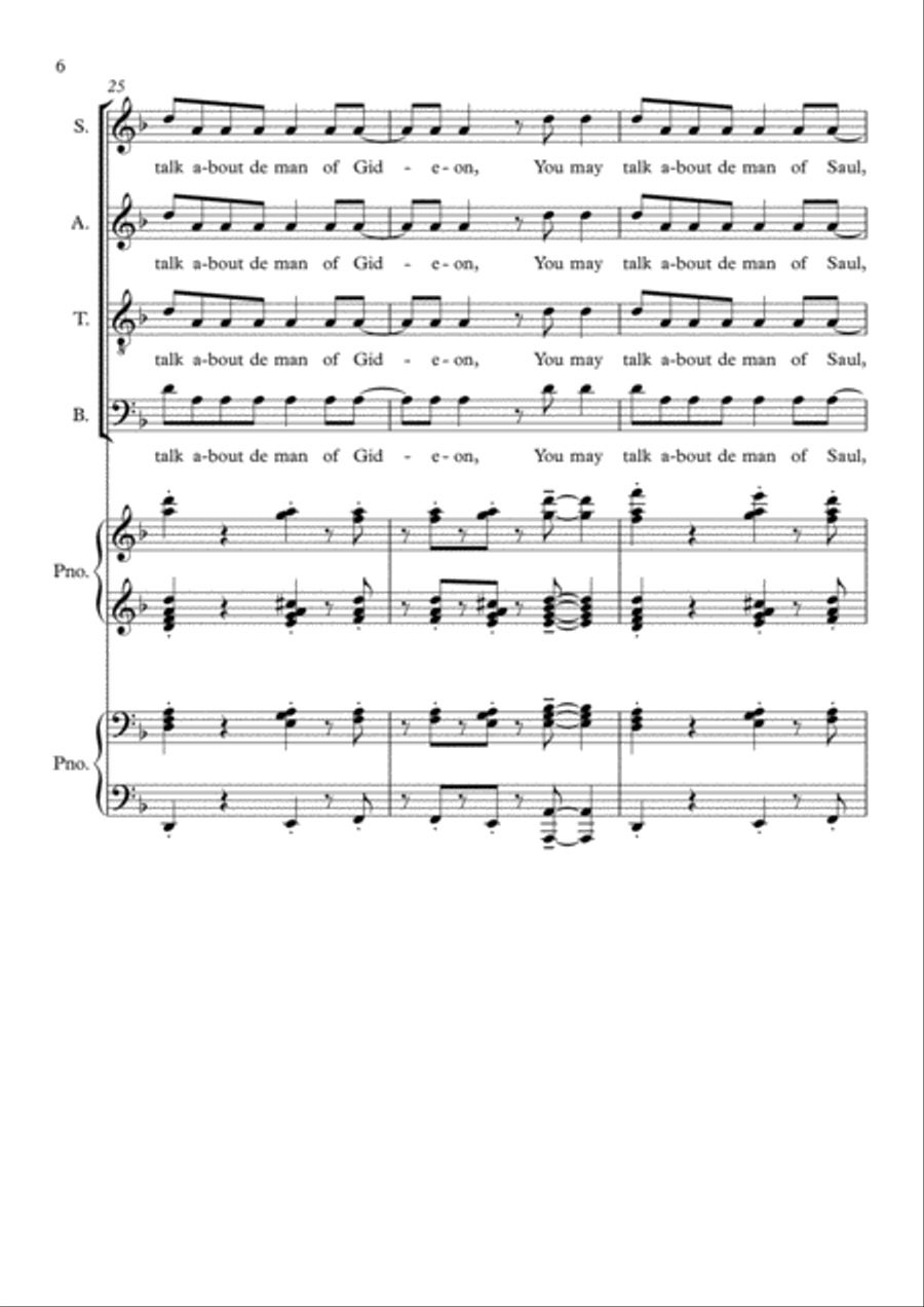 Joshua Fit de Battle of Jericho 4-Part scores gallery preview page 6