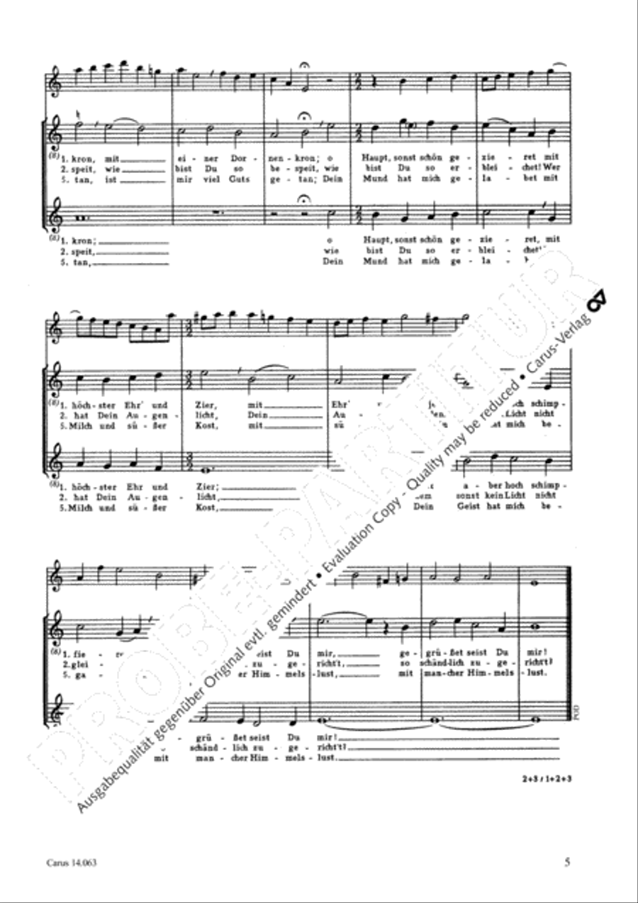 O sacred head, sore wounded (O Haupt voll Blut und Wunden) SA scores gallery preview page 4