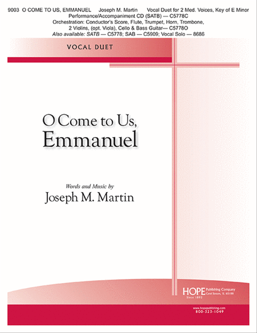 O Come To Us, Emmanuel Voice scores gallery preview page 1