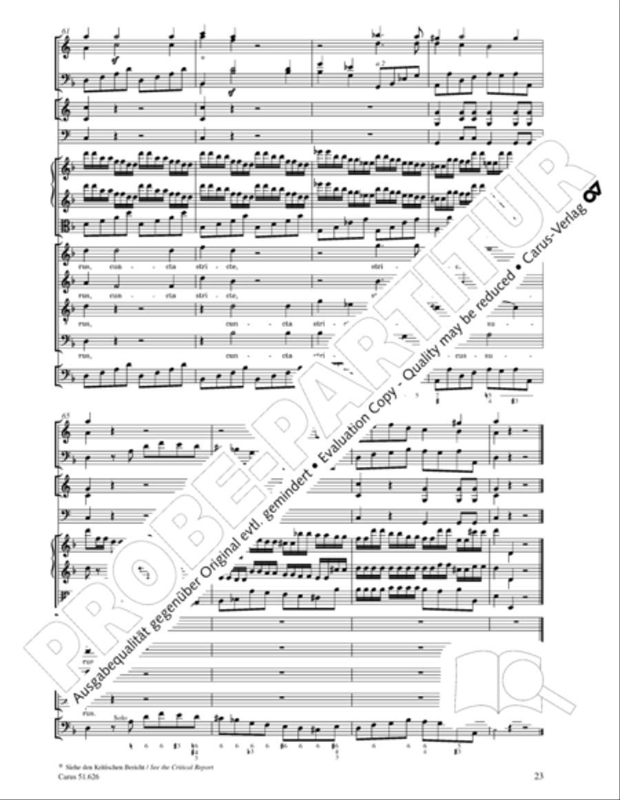 Missa longa in C major (Missa longa in C) 4-Part scores gallery preview page 35