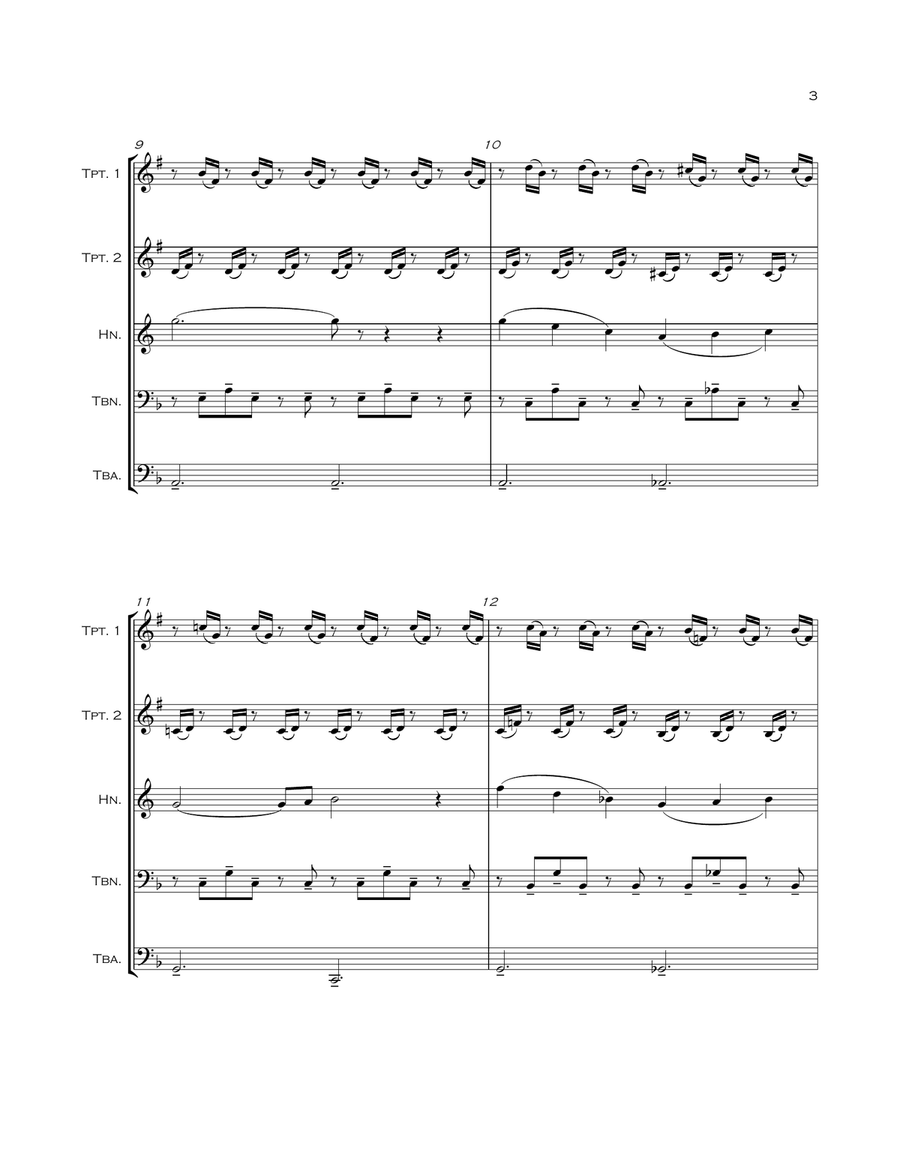 The Swan (Brass Quintet) Brass Quintet scores gallery preview page 4