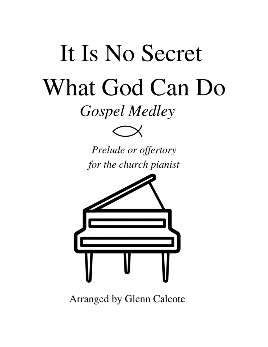It Is No Secret Gospel Medley Piano Solo scores gallery preview page 1