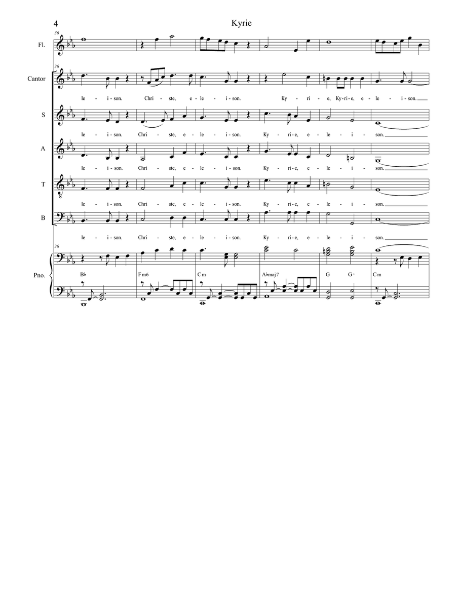 Mass of Saint Raphael (Choir/Vocal Score) 4-Part scores gallery preview page 5