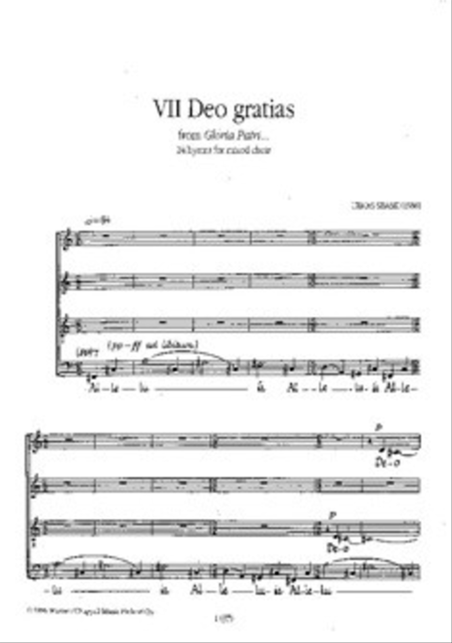Deo gratias - Hymn VII from Gloria Patri... 24 hymns for mixed choir Mixed Choir scores gallery preview page 1