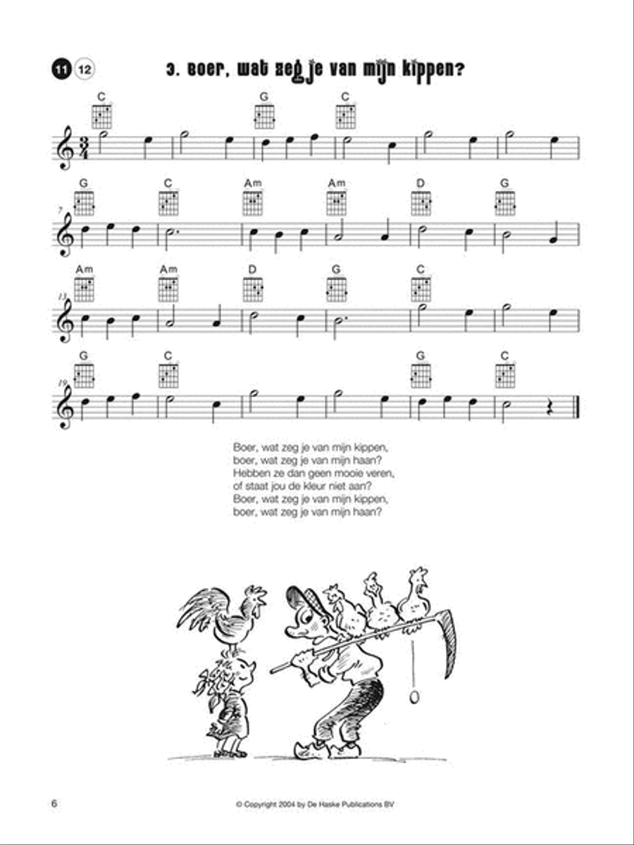 25 bekende kinderliedjes Classical Guitar scores gallery preview page 2