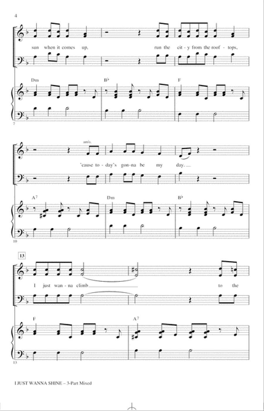 I Just Wanna Shine (arr. Mac Huff) 3-Part scores gallery preview page 2