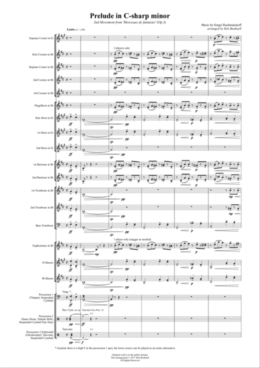 Prelude in C-sharp minor (Rachmaninoff) - Brass Band Brass Band scores gallery preview page 4