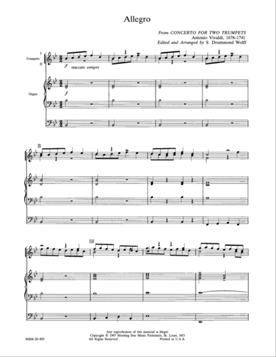 Allegro and Finale Trumpet Duet scores gallery preview page 2