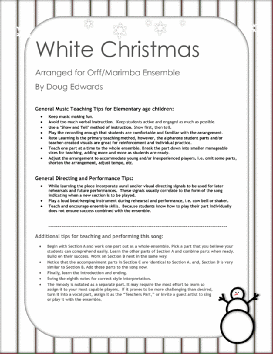 White Christmas Large Ensemble scores gallery preview page 2
