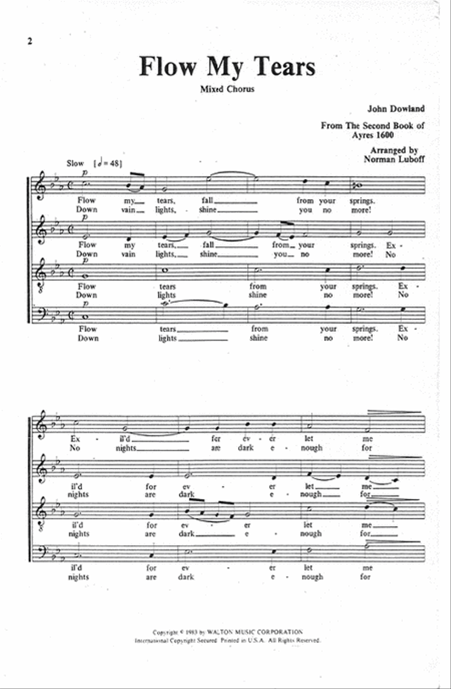 Flow My Tears 4-Part scores gallery preview page 2