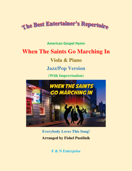 "When the Saints Go Marching In" for Viola and Piano-Jazz/Pop Version (With Improvisation)-Video image number null
