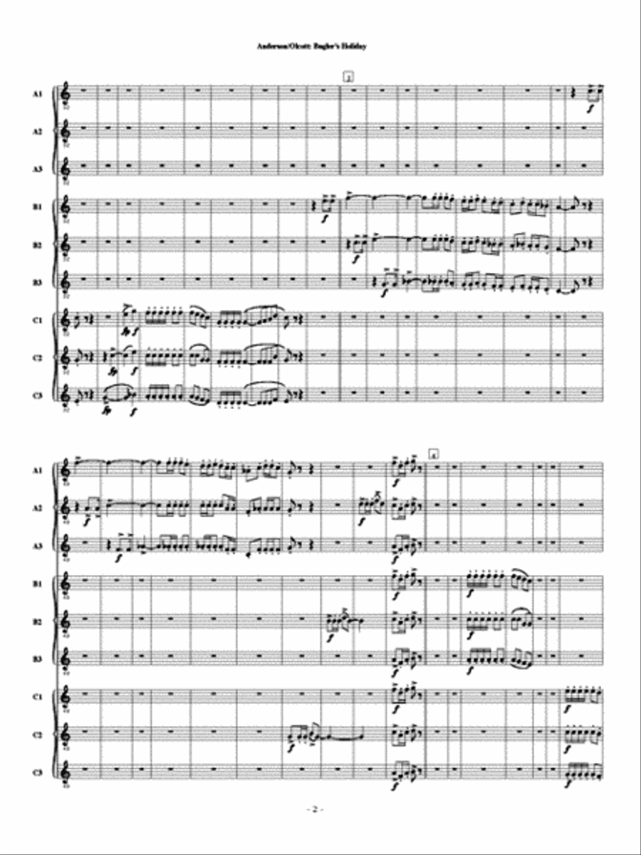 Bugler's Holiday Small Ensemble scores gallery preview page 3