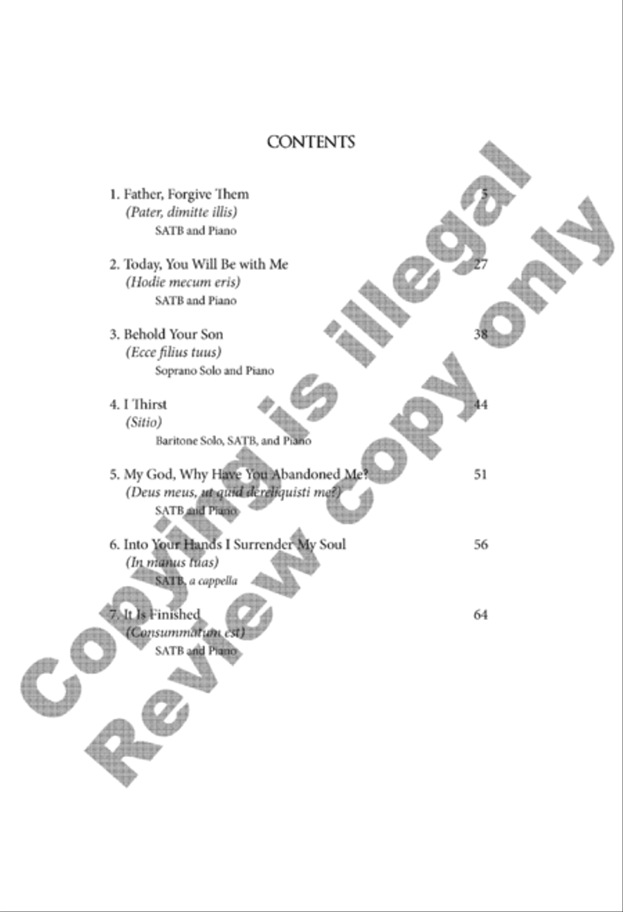 Seven Last Words Seven Last Words 4-Part scores gallery preview page 45