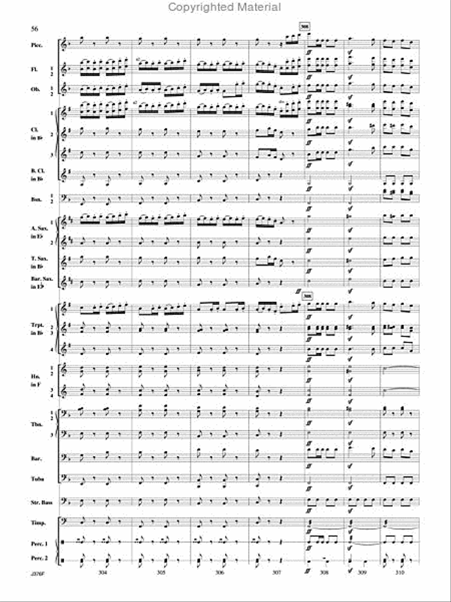 William Tell Overture Concert Band scores gallery preview page 57