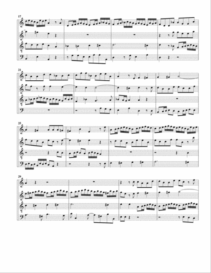 Fugue for organ, BWV 131a (Arrangement for 4 recorders) Recorder scores gallery preview page 2