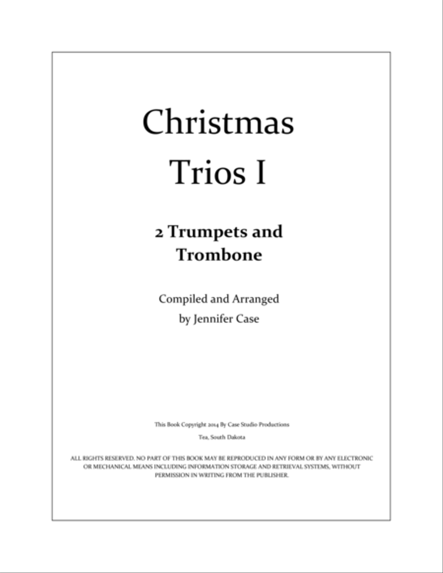 Christmas Trios I - 2 Trumpets and Trombone Brass Trio scores gallery preview page 1