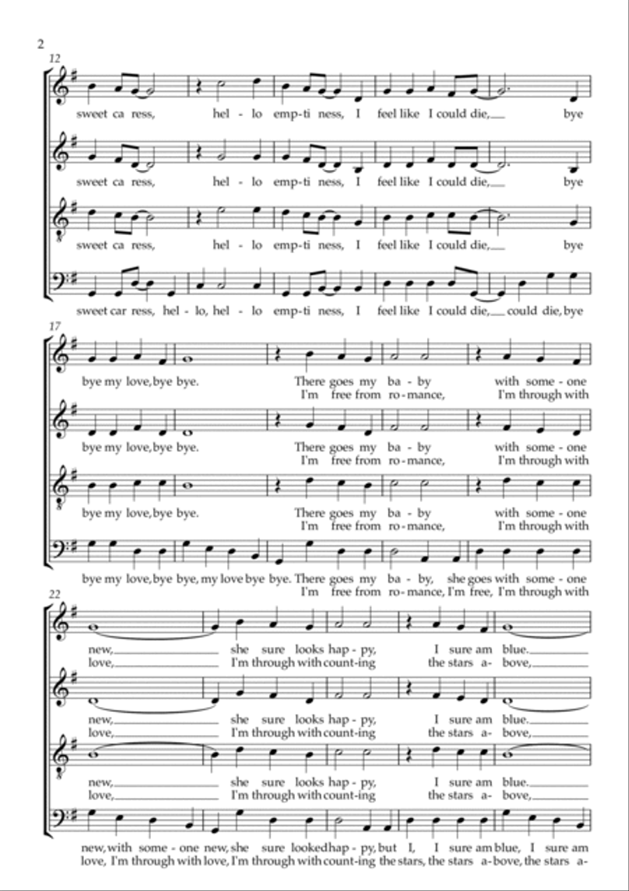 Bye Bye Love 4-Part scores gallery preview page 2