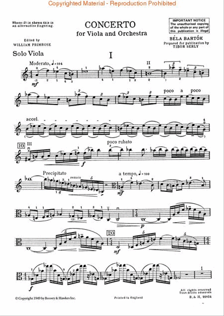 Viola Concerto, Op. Posth. Orchestra scores gallery preview page 4