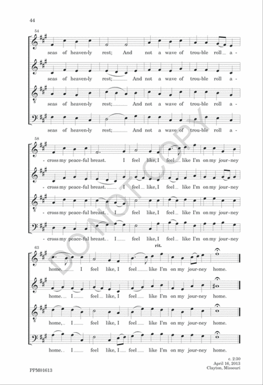 Nine American Folk Hymns 4-Part scores gallery preview page 47