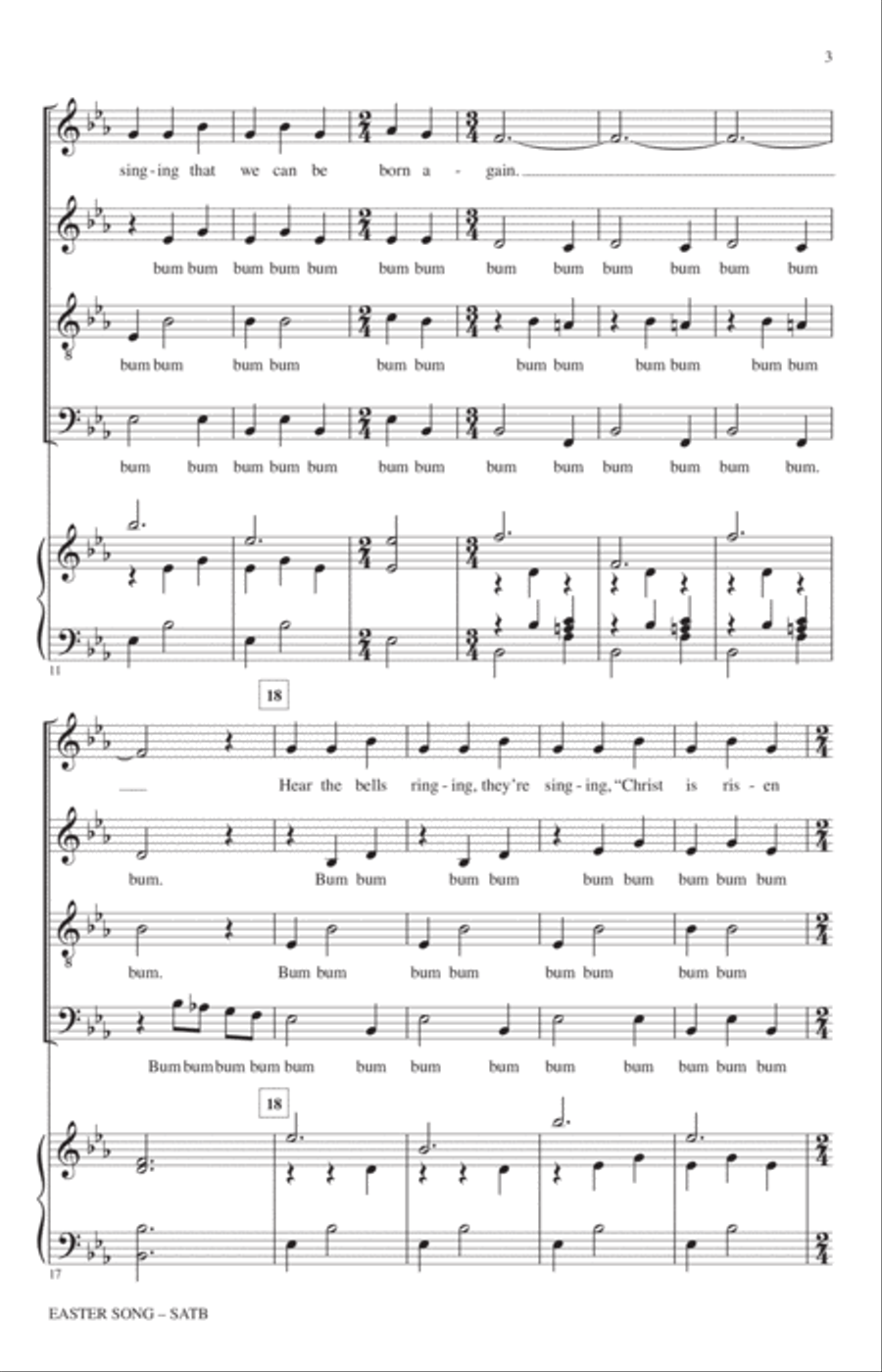 Easter Song 4-Part scores gallery preview page 2