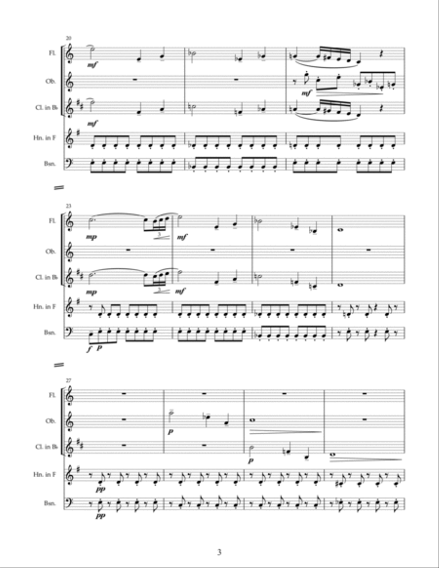 Woodwind Quintet No. 1 Woodwind Quintet scores gallery preview page 3