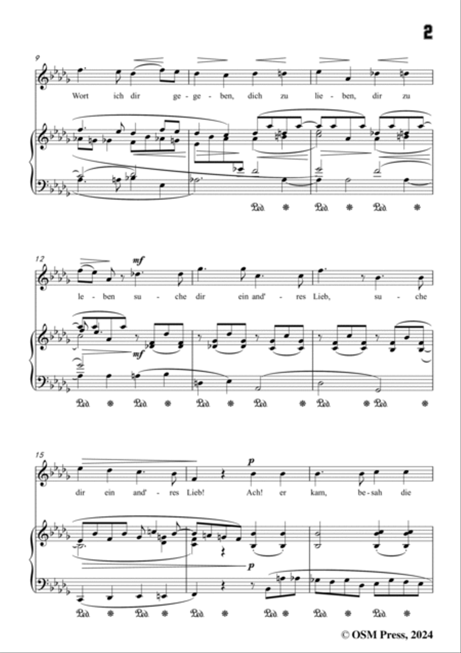 A. Jensen-Denke,denke,mein Geliebter,Op.30 No.4,in D flat Major Voice scores gallery preview page 3