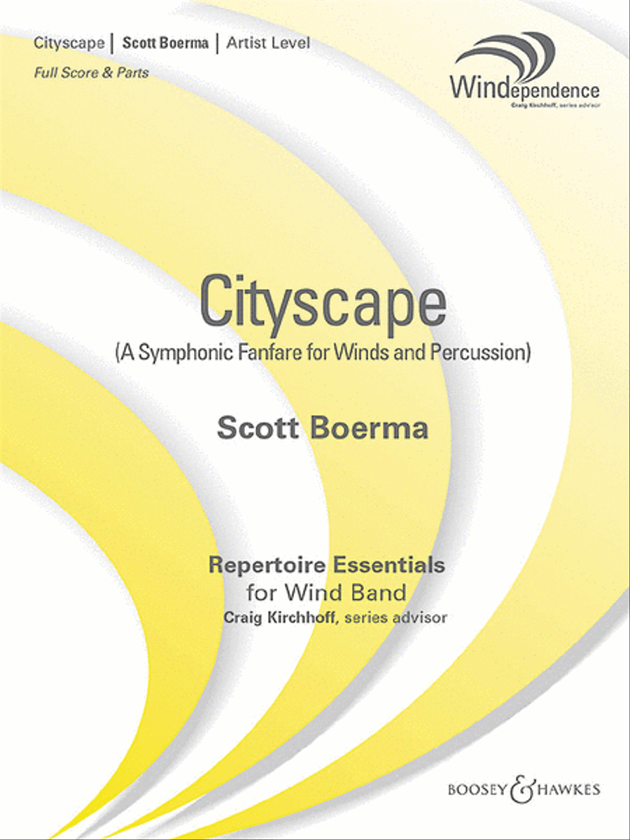 Cityscape (A Symphonic Fanfare for Winds and Percussion) Concert Band scores gallery preview page 1