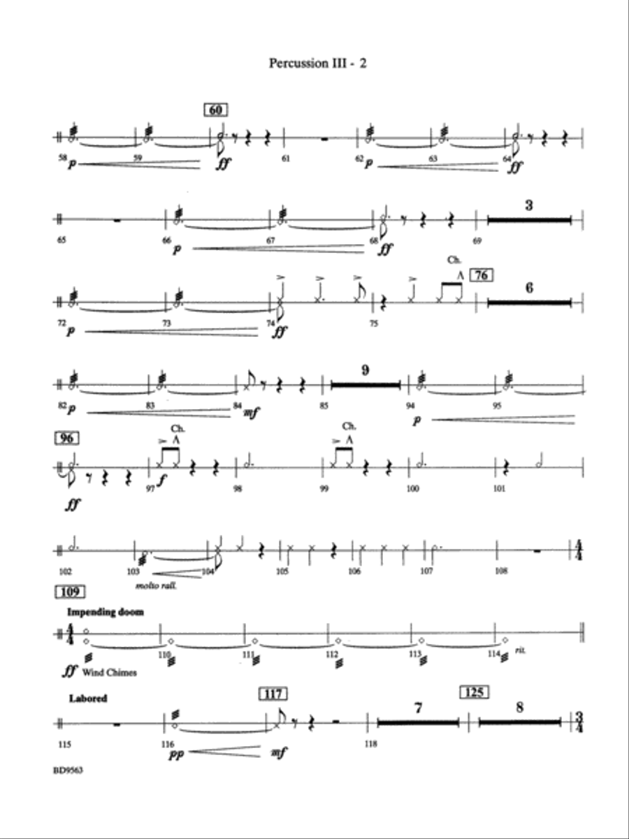 The Inferno: 3rd Percussion Concert Band scores gallery preview page 2