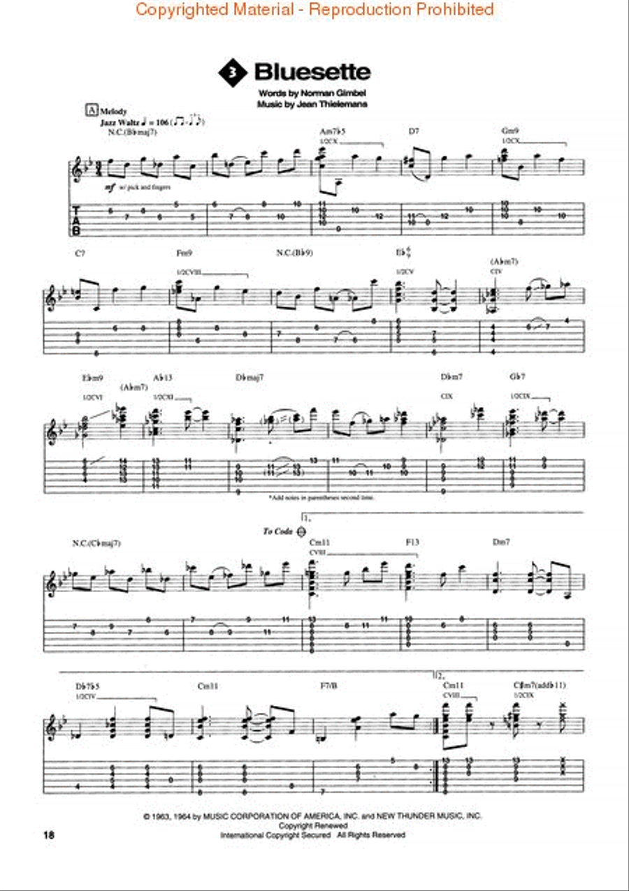 Jazz Guitar Chord Melodies Electric Guitar scores gallery preview page 4