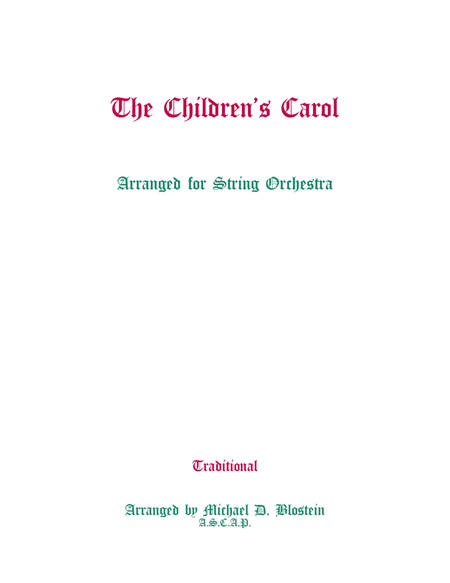 The Children's Carol (The Coventry Carol) image number null