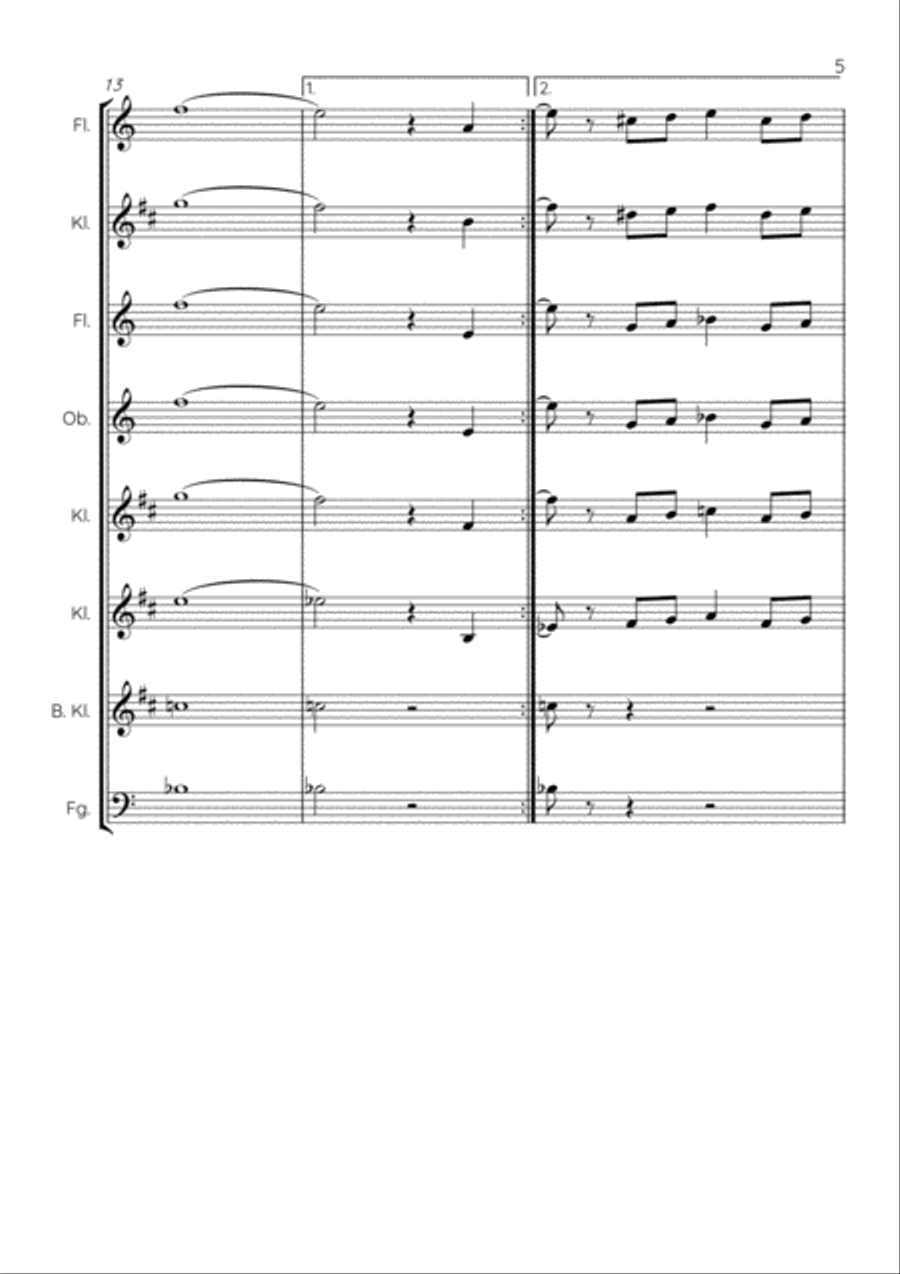 Because Woodwind Quartet scores gallery preview page 5