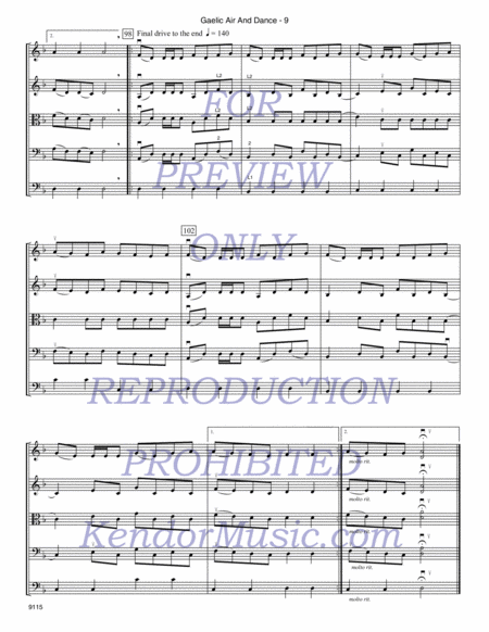 Gaelic Air And Dance (Parting Glass & Collin's Reel) (Full Score)