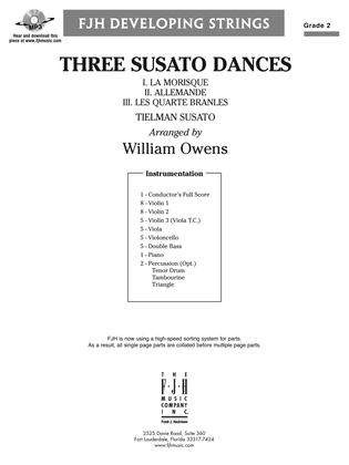 Three Susato Dances: Score