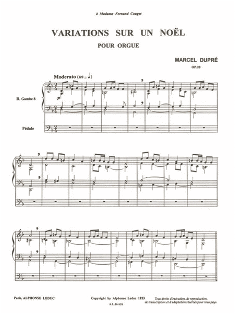 Variations Sur un Noël pour Grand Orgue Organ scores gallery preview page 2
