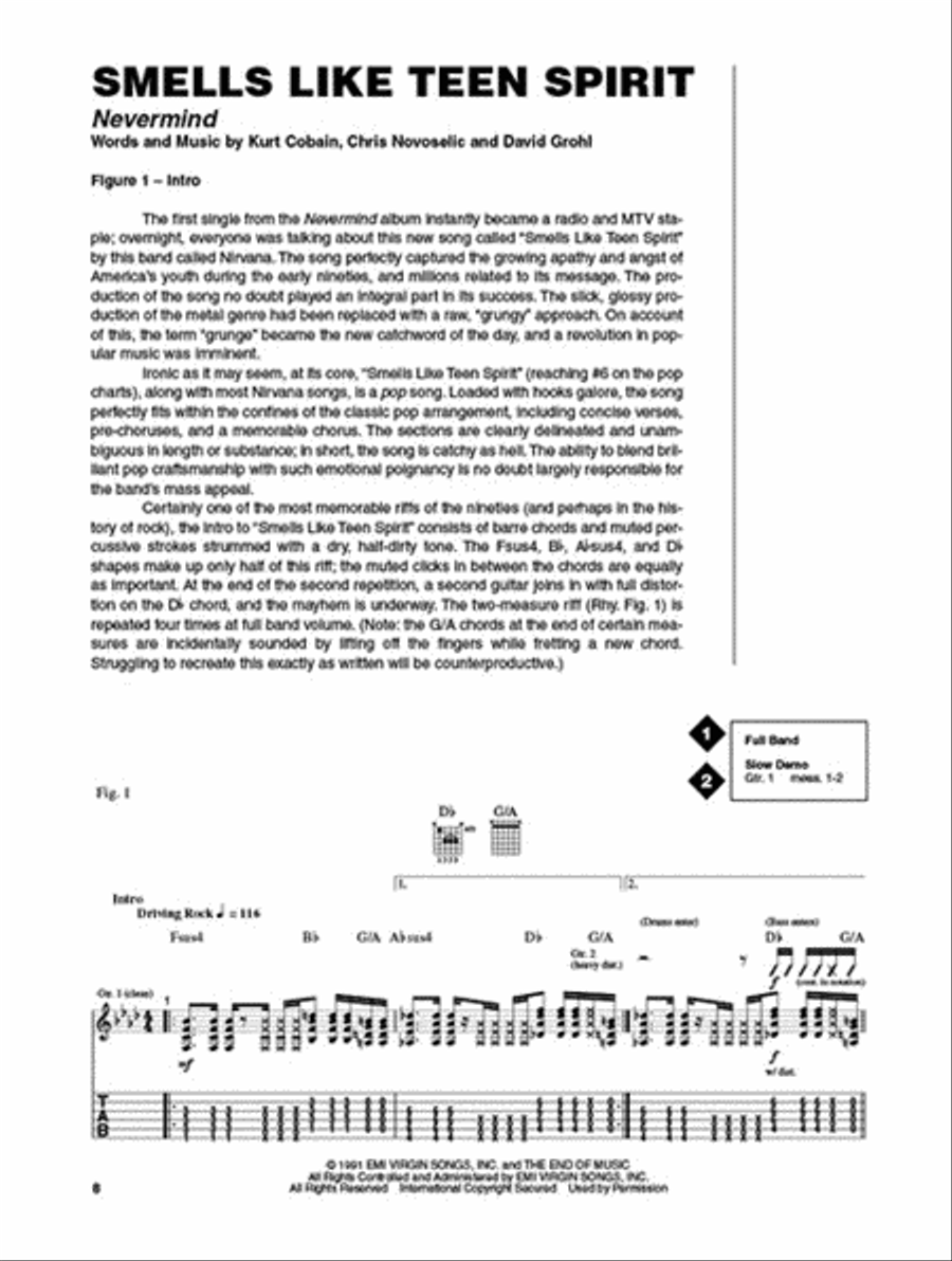 The Best of Nirvana Electric Guitar scores gallery preview page 4