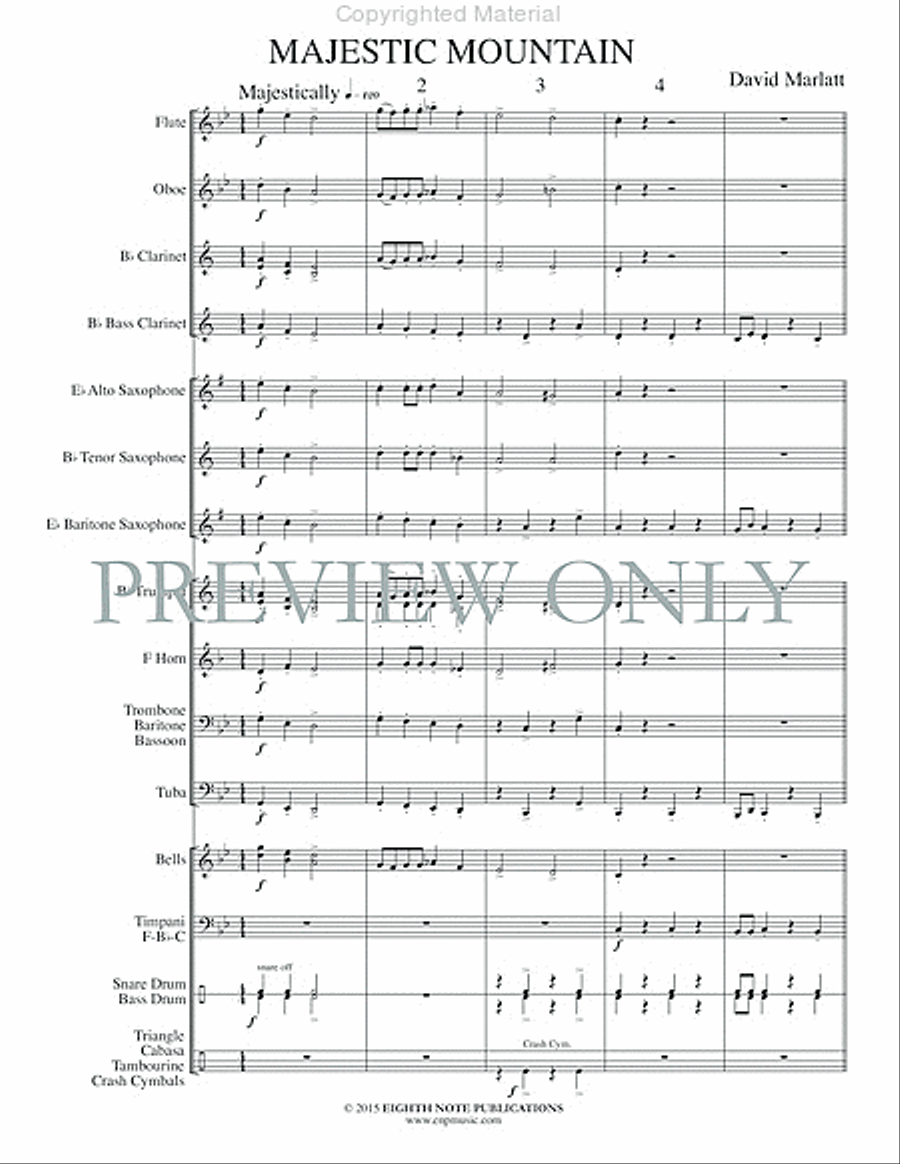 Majestic Mountain Concert Band scores gallery preview page 4